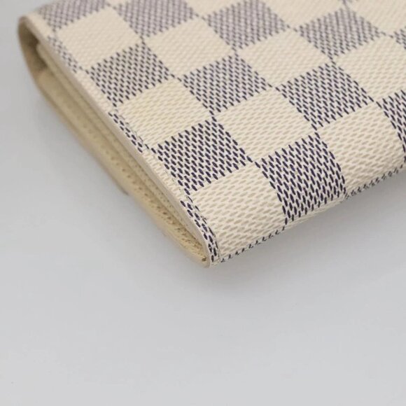 LOUIS VUITTON Damier Azur Portefeuille Sarah Long Wallet N61735 LV Auth 138500 - Picture 3 of 16
